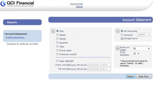 gci user guide video manual back end account statements screenshot